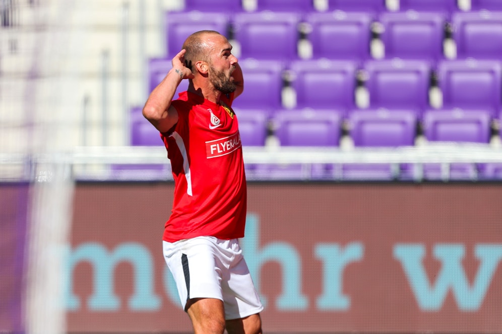 Jimmy Hoffer beim Torjubel.