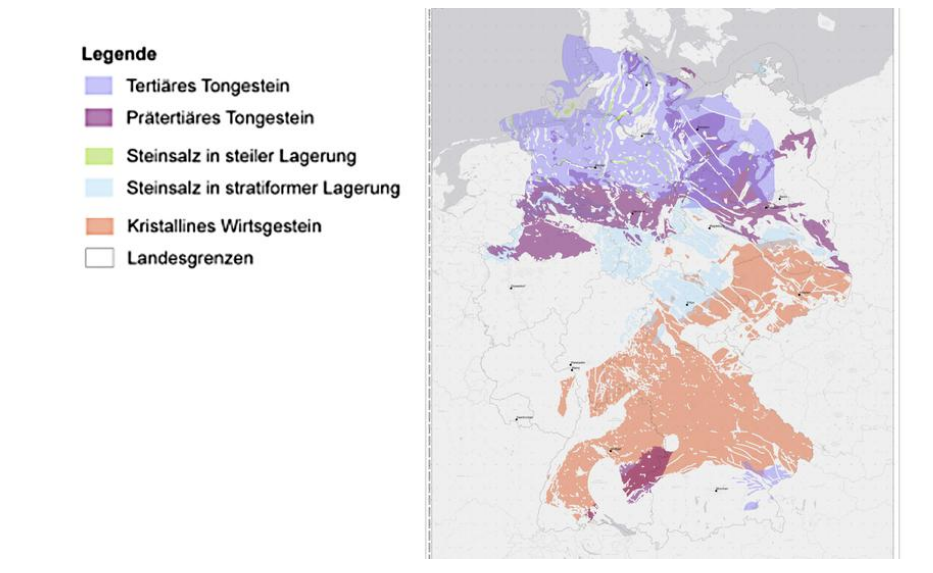 In diesen Gebieten ist ein Atommüll-Endlager nach einer Prüfung möglich.