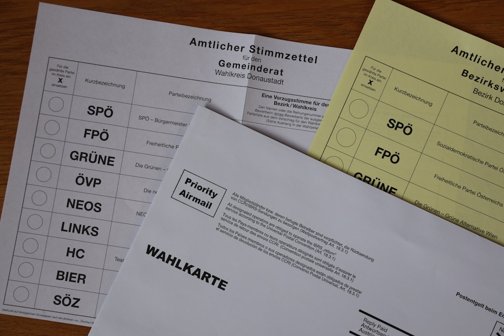 Wahlkarte für die Wien-Wahl