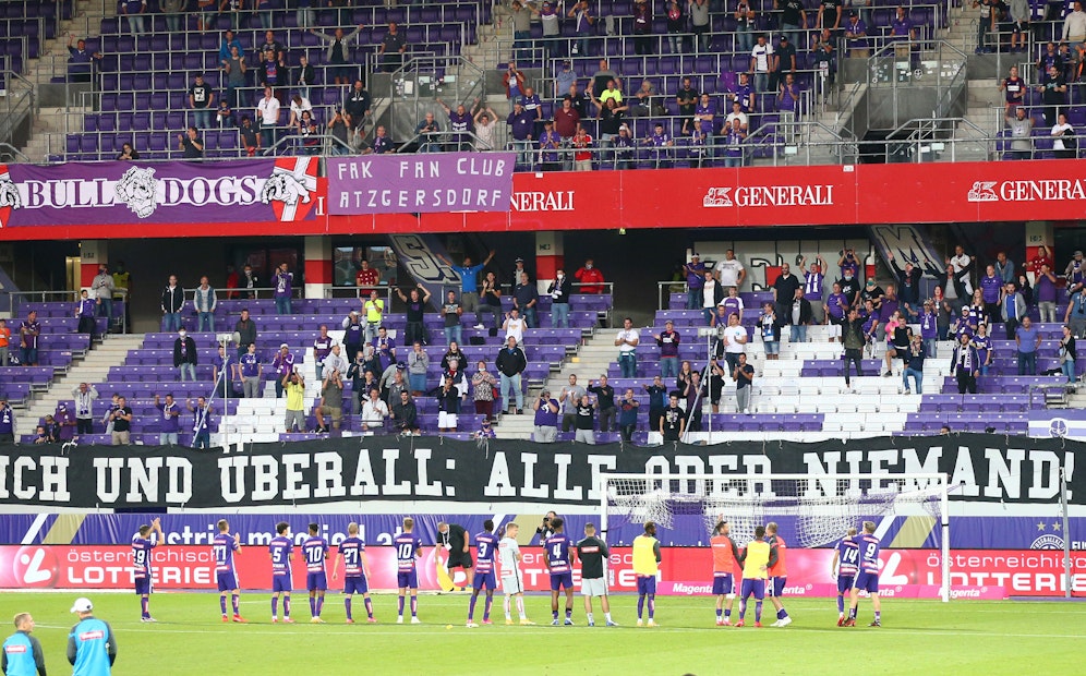 Kein Corona-Verdachtsfall bei der Wiener Austria. 