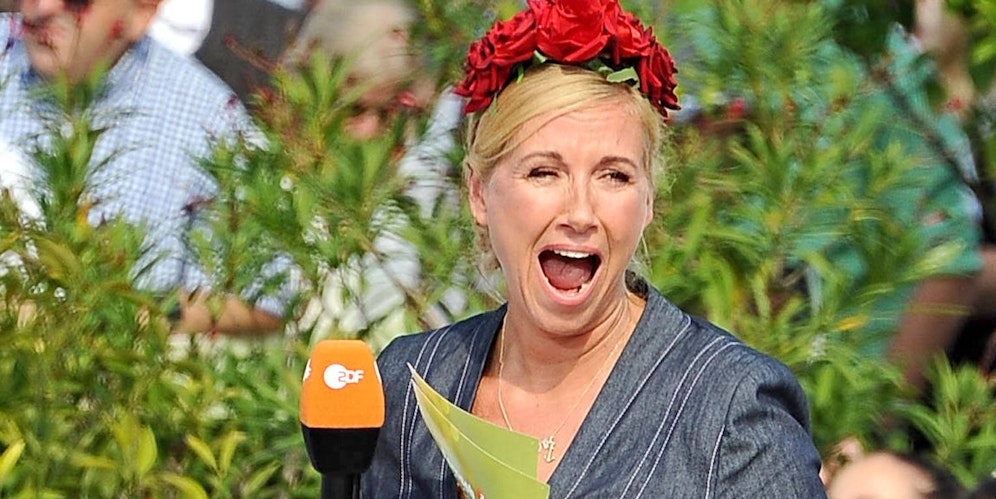 Andrea Kiewel machte sich über die Größe ihrer Style-Expertin lustig.