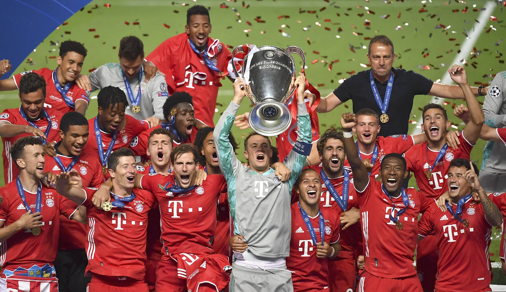 Die Bayern jubeln über den Champion-League-Titel