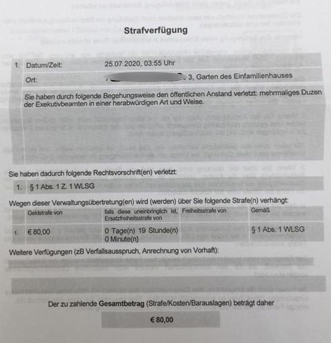 Um kurz vor 4 Uhr Morgens kam die Polizei, weil es zu laut war.