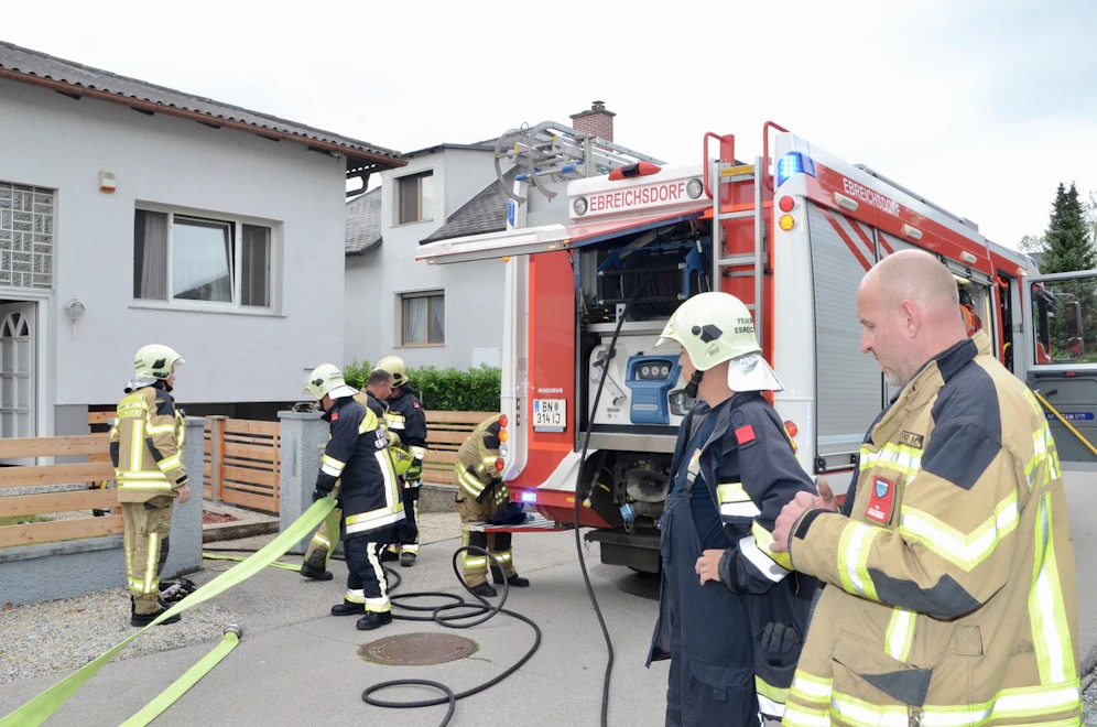 Die Feuerwehr vor Ort.