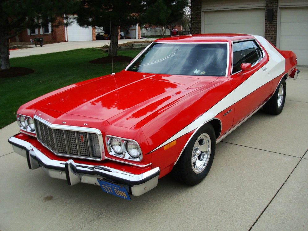 In Wels wird ein Original Ford Gran Torino aus der Serie Starsky & Hutch versteigert.