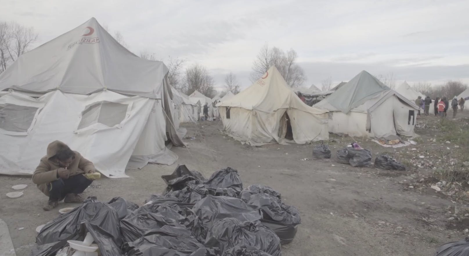 Flüchtlingslager in Bosnien. <br>
