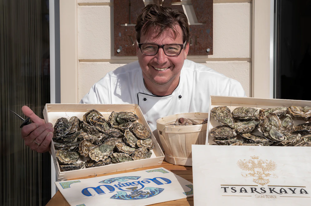  Badener Gastronom Markus Trocki lobt die vielen guten Seiten dieser Meeresfrucht: 