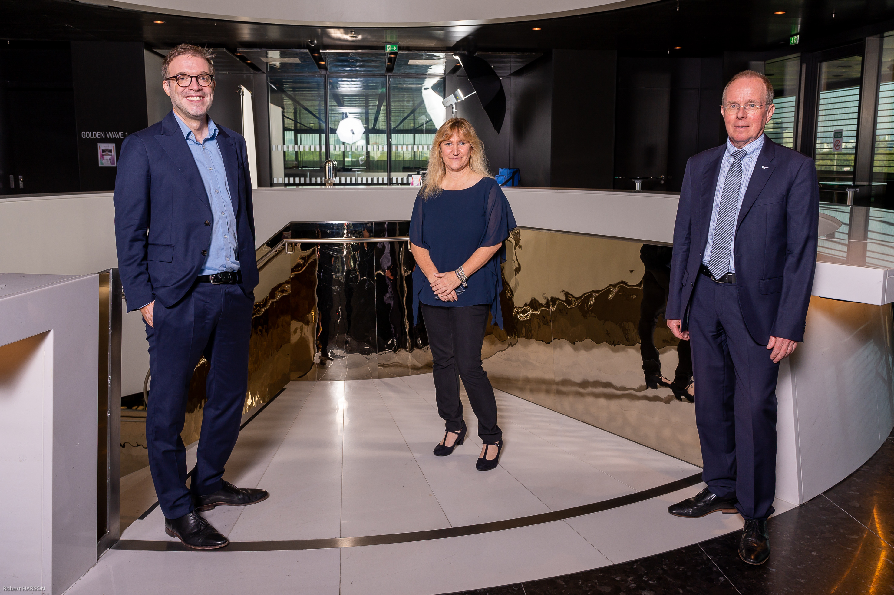 Im Bild (v.l.): Johann Hartle (Akademie der bildenden Künste), Angela Schmidt (Lernquadrat) und Fritz Schmöllebeck (FH Technikum Wien)