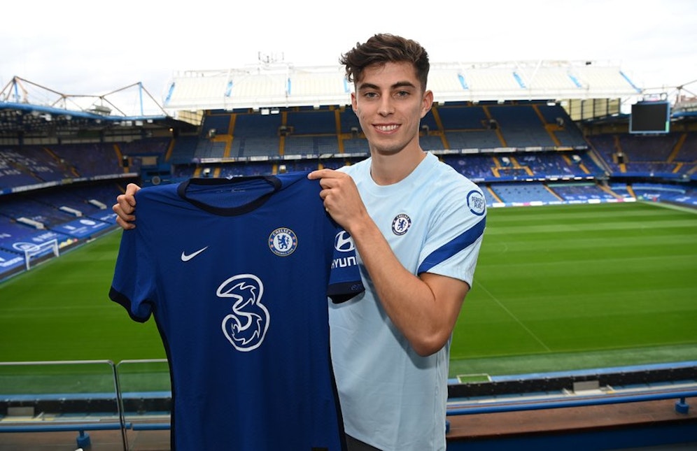 Kai Havertz bei der Chelsea-Präsentation. 