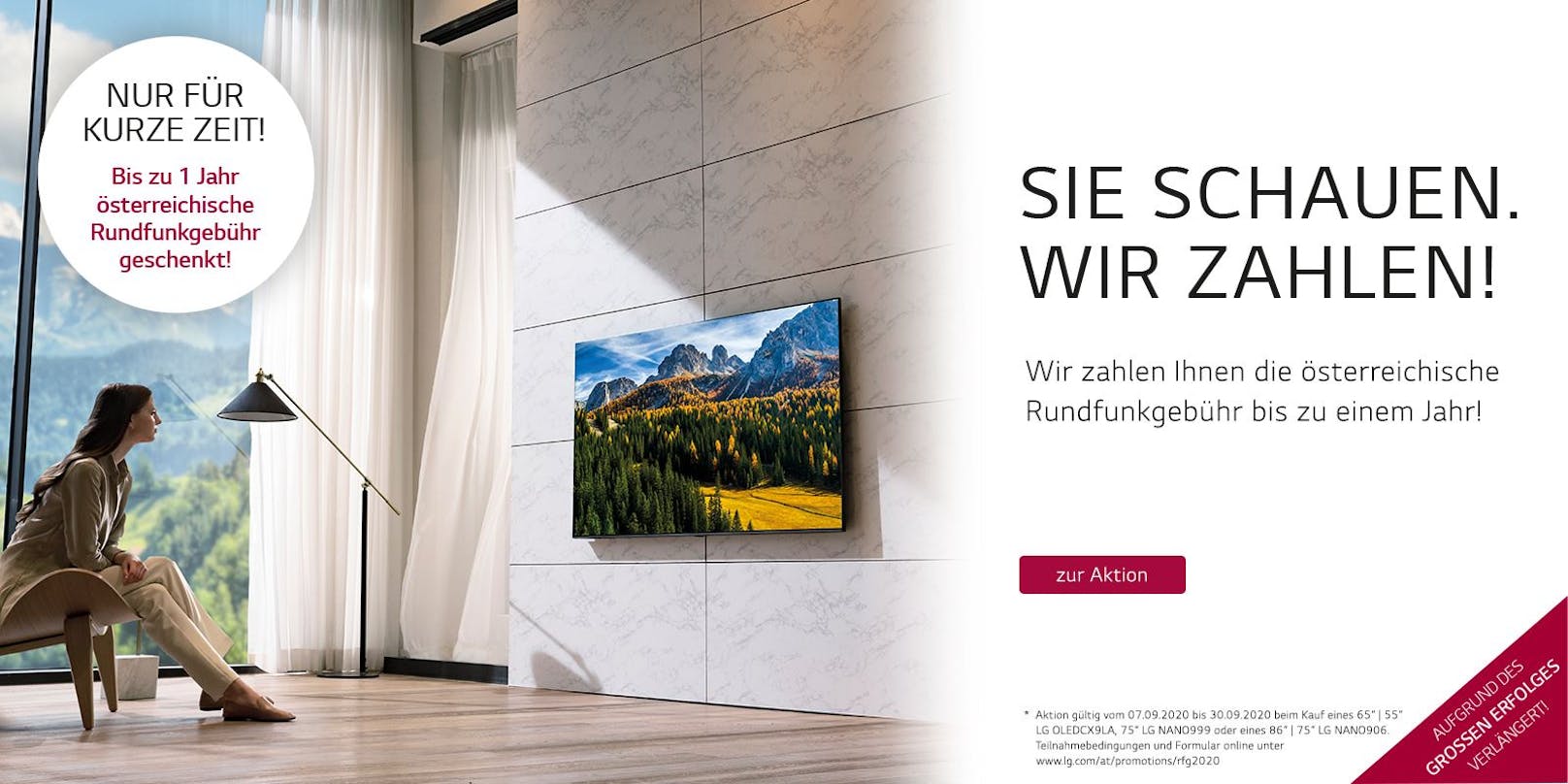 Bis zu 320 Euro geschenkt beim Kauf ausgewählter LG Smart TVs.