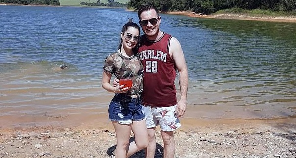 Das letzte Foto des Paares...wenige Minuten später ertrank Joao.<br>