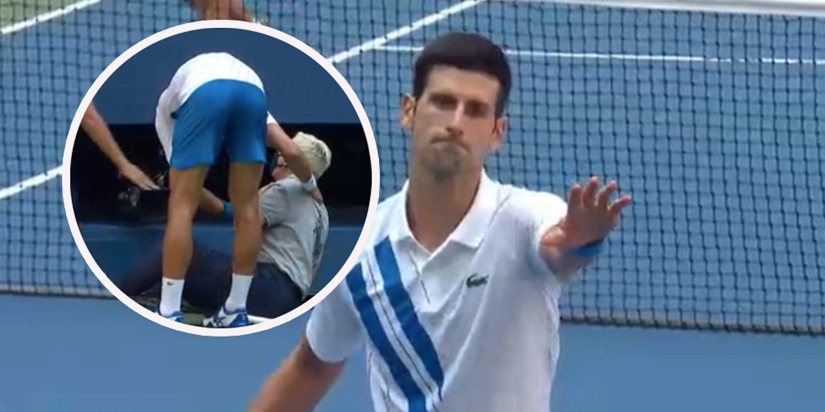 Novak Djokovic schießt eine Linienrichterin k.o.