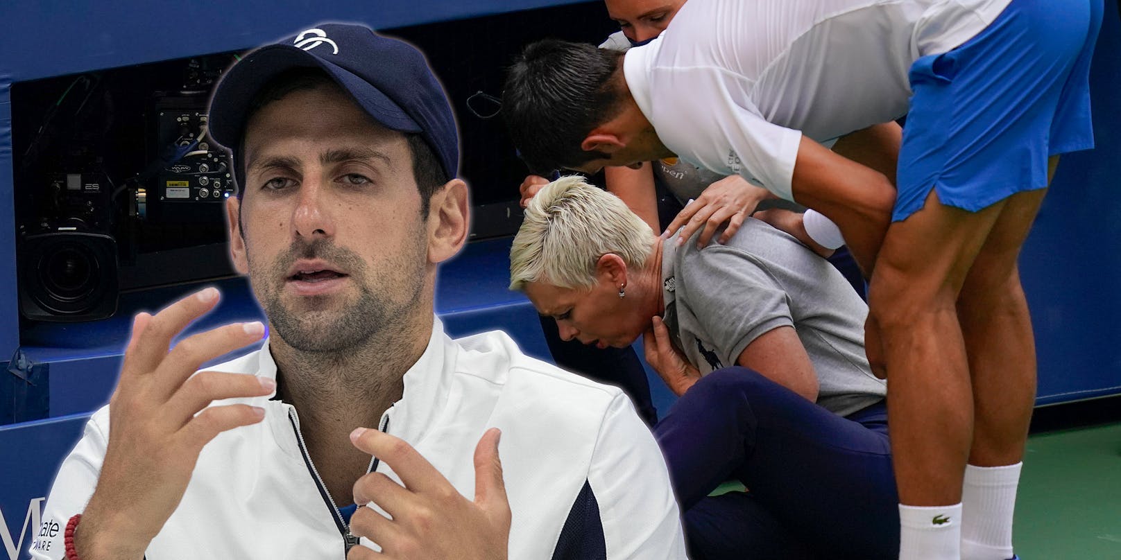 Novak Djokovic ist sichtlich niedergeschlagen.