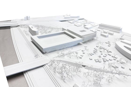 Neben dem Möbelhaus und auf dem Lager soll das Stadion entstehen.