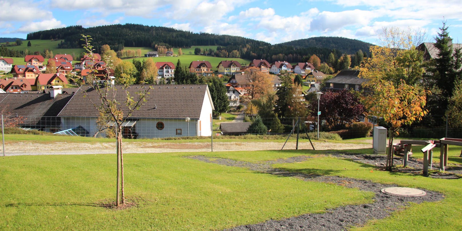 Blick auf St. Jakob im Walde (Bezirk Hartberg-Fürstenfeld)