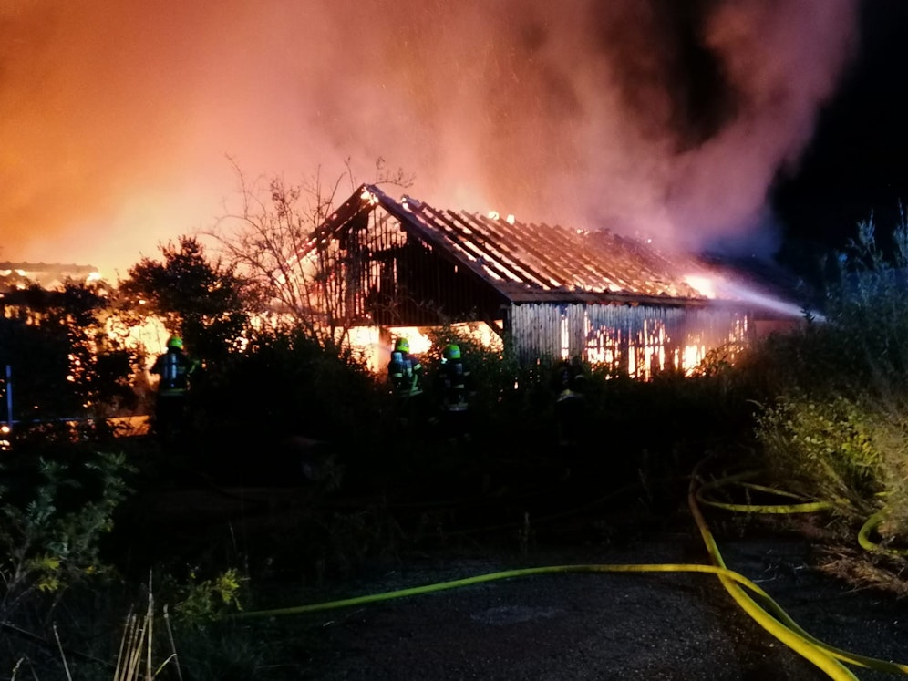 Sägewerk in Vollbrand