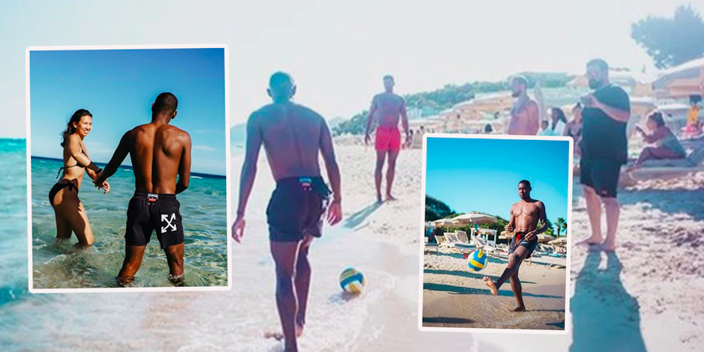 David Alaba genießt den Strand mit Freundin Shalimar Heppner und seinen Freunden.