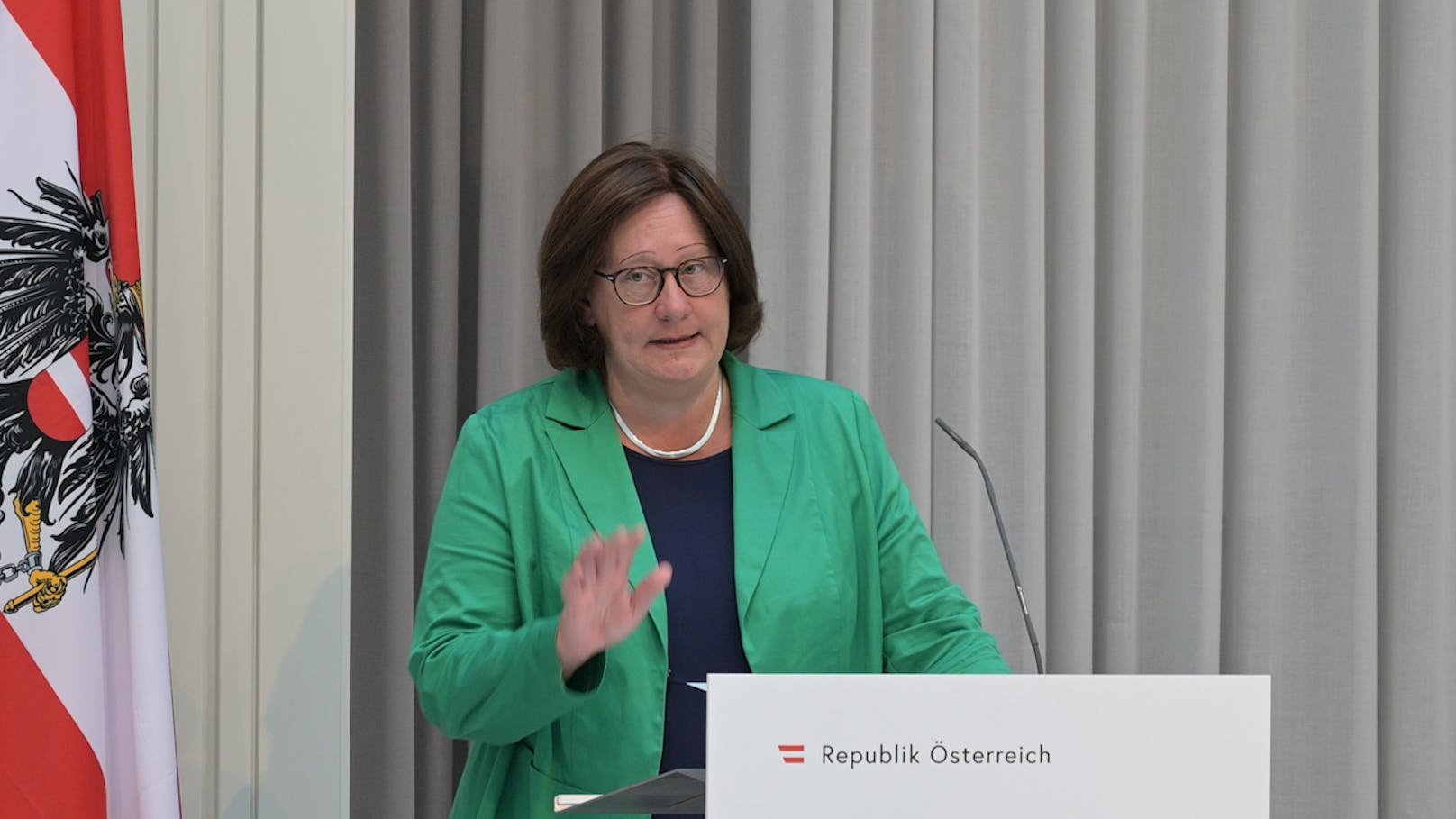 Katharina Pabel, Vorsitzende des Expertenrats, präsentierte am Dienstag die Ergebnisse des Integrationsberichts.