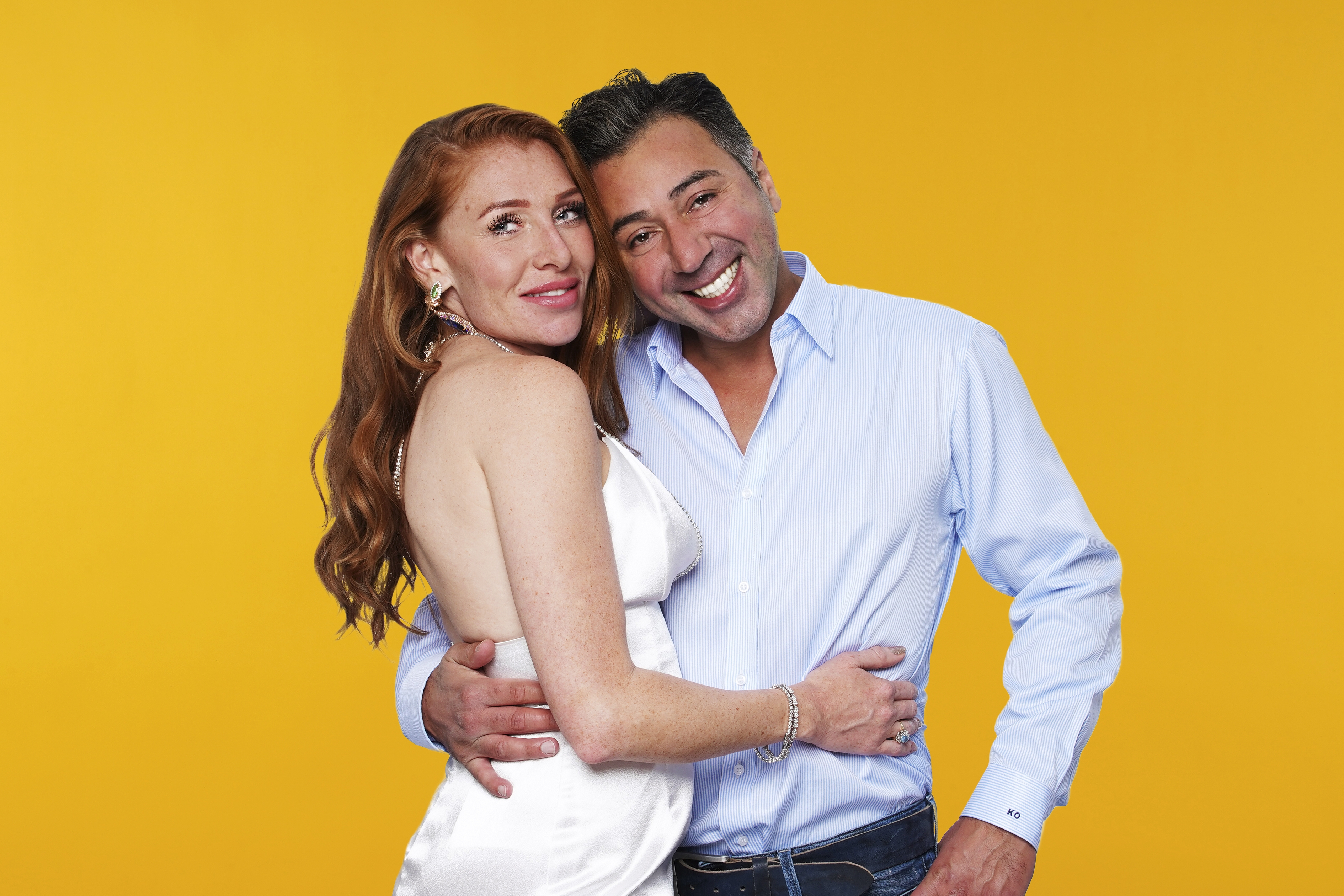 Gekommen um zu pöbeln: Georgina und ihr Verlobter Kubilay.