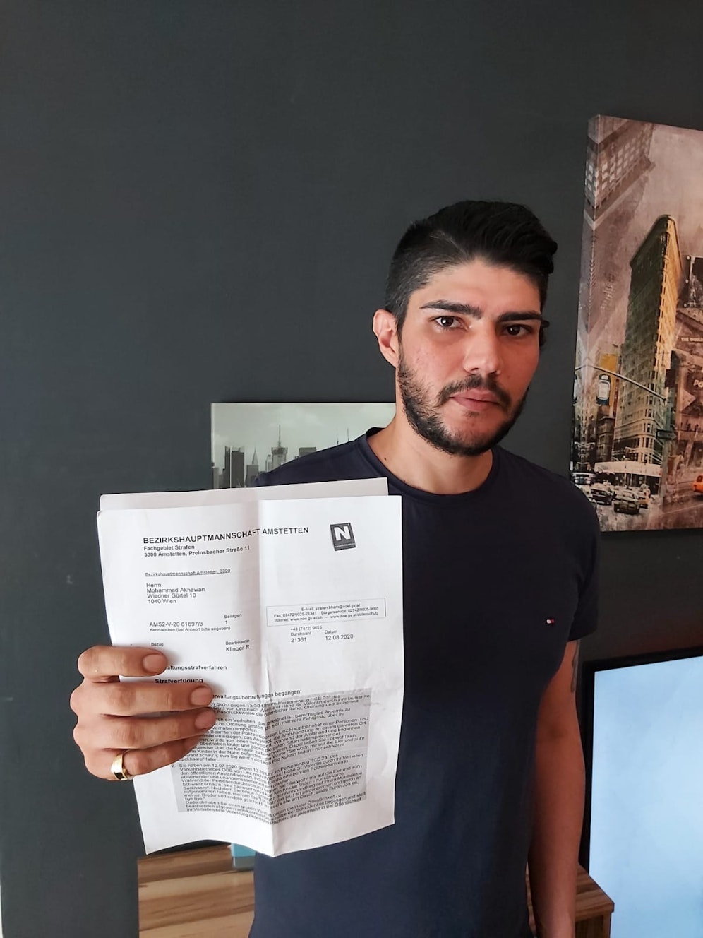 Mohammad A. mit Strafbescheid