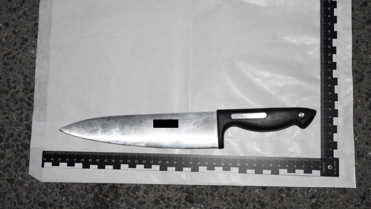 Dieses Messer wurde sichergestellt.