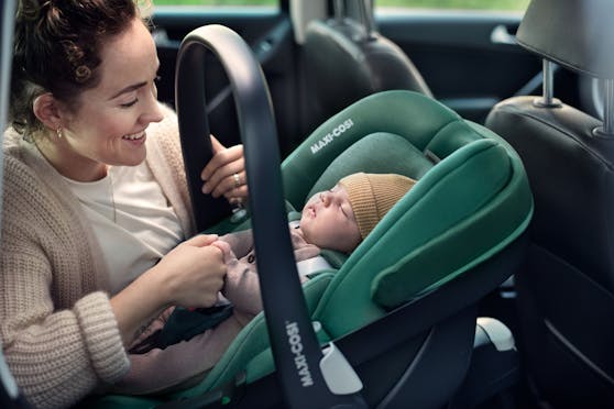 Der Pebble 360 war unsere Wahl für den ersten Transport mit dem Baby.
