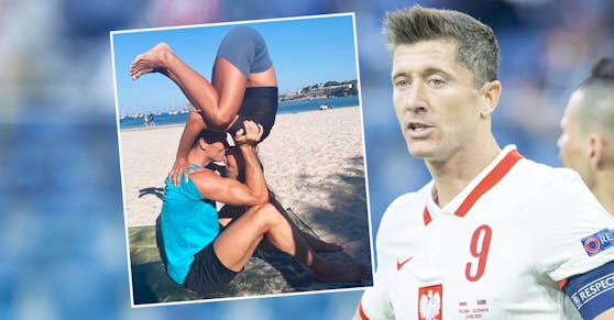 Robert Lewandowski beim Yoga