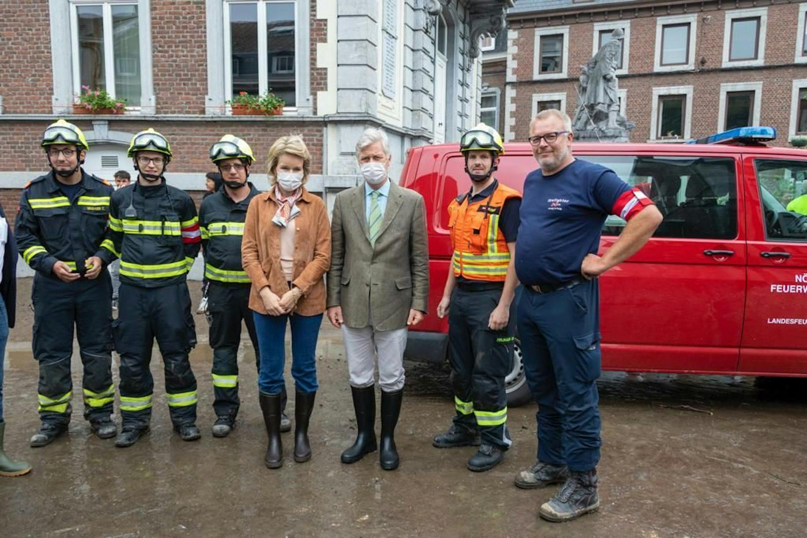 Belgisches Königspaar bedankte sich bei den Helfern aus NÖ