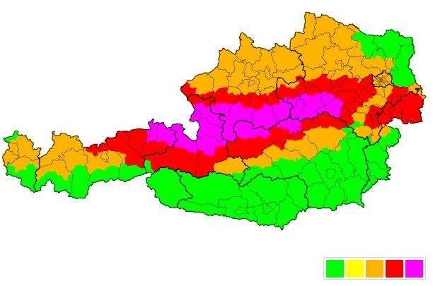 So sah die Unwetter-Karte um 21.30 Uhr aus.