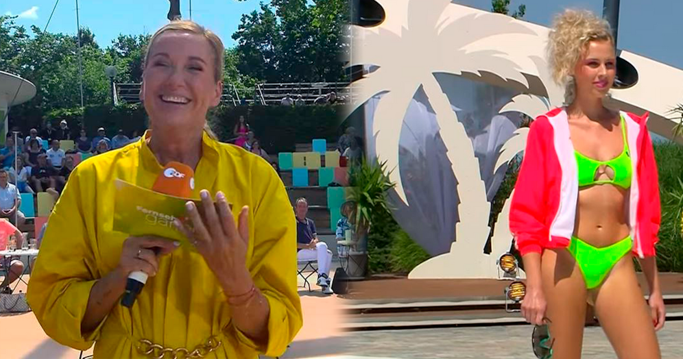 Die Bikinis erregten Aufmerksamkeit. 