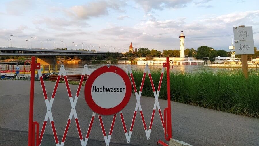 Hochwasser an der Neuen Donau