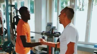 David Alaba und Franck Ribery beim gemeinsamen Training.