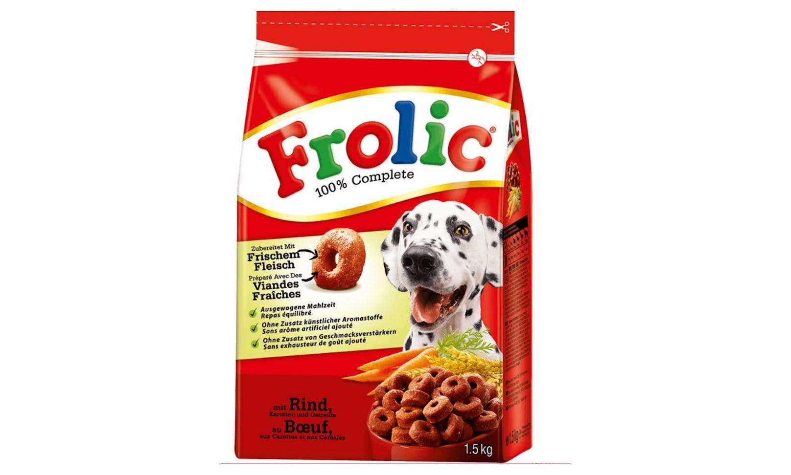 Frolic 100 % Complete mit Rind, Karotten und Getreide