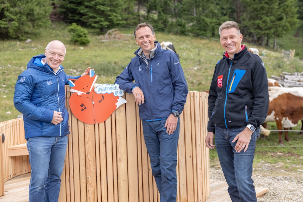 Ecoplus Geschäftsführer Helmut Miernicki, Wirtschaftslandesrat Jochen Danninger und Geschäftsführer Annaberger Lifte Karl Weber 