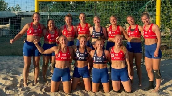 Norwegens Nationalteam im Beachhandball.