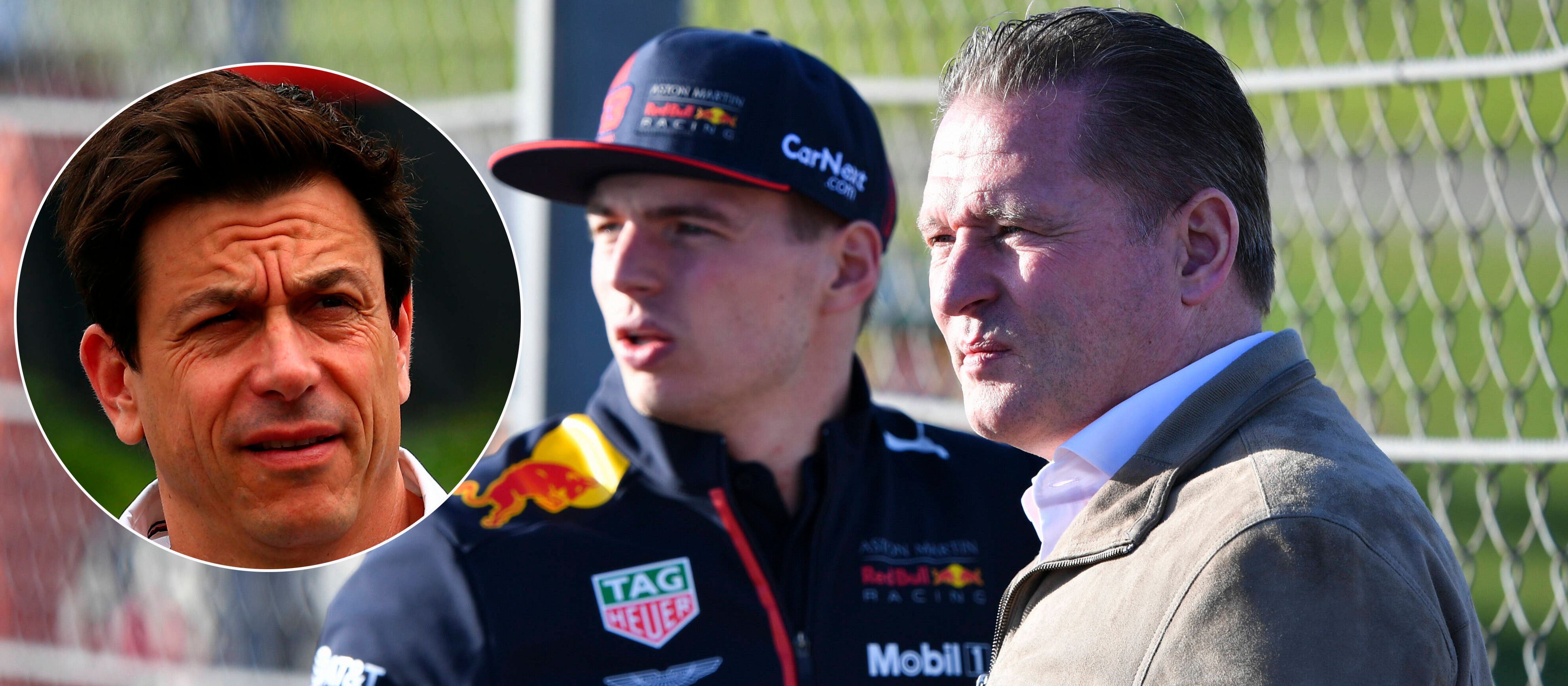 Jos Verstappen (r.) feuert gegen Toto Wolff