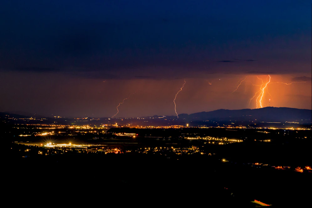 Gewitter im oberösterreichischen Mühlviertel. Archivbild