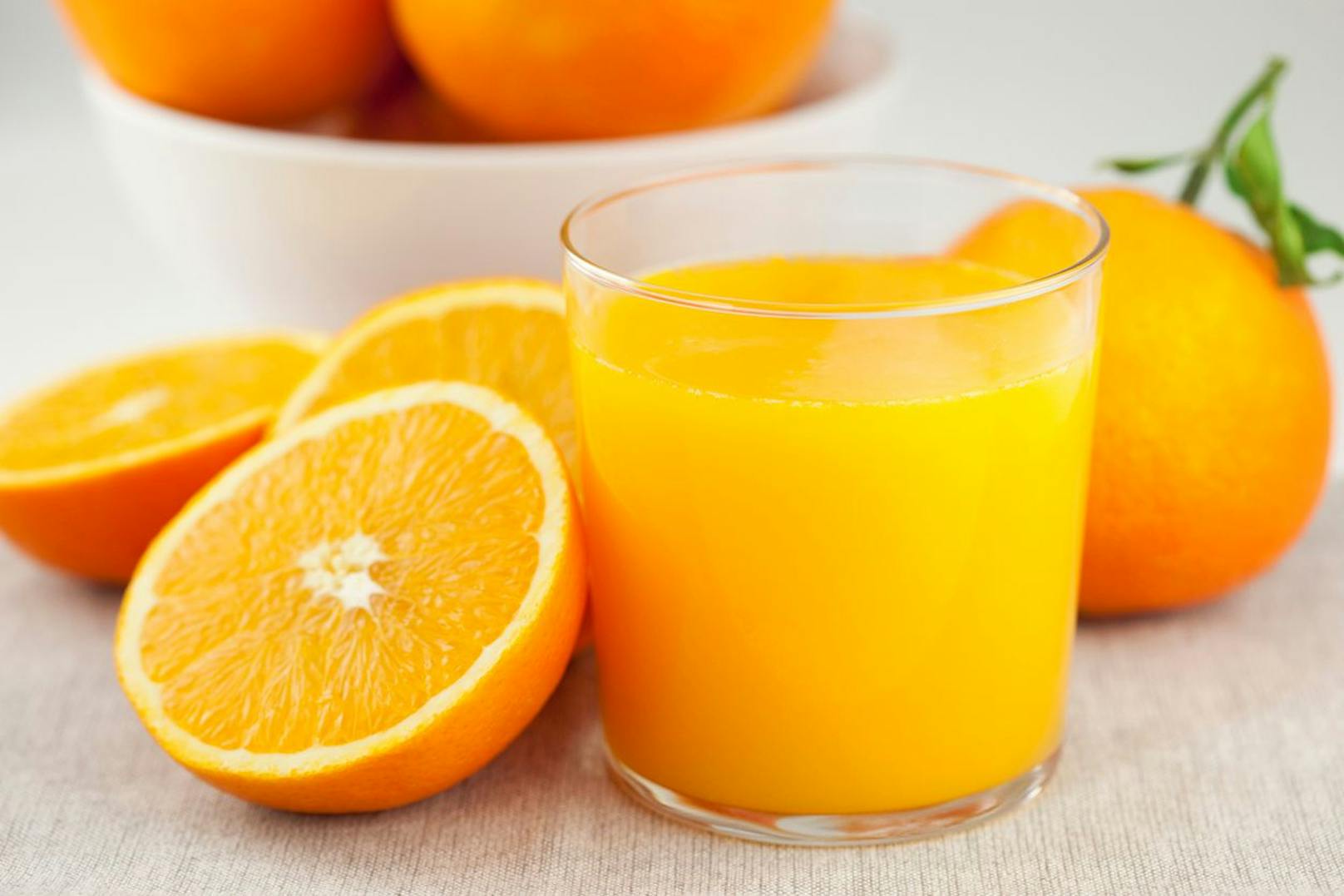 Täglich ein Glas Orangensaft schadet in keinem Fall.