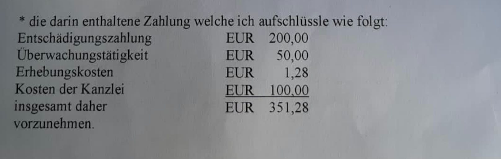 Über 351 Euro Strafe für Mutter und Schwiegervater.