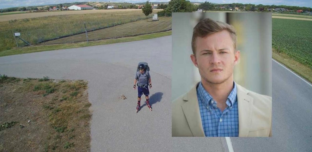 Roman Reithofer (re.) wird quer durch Norwegen skaten.