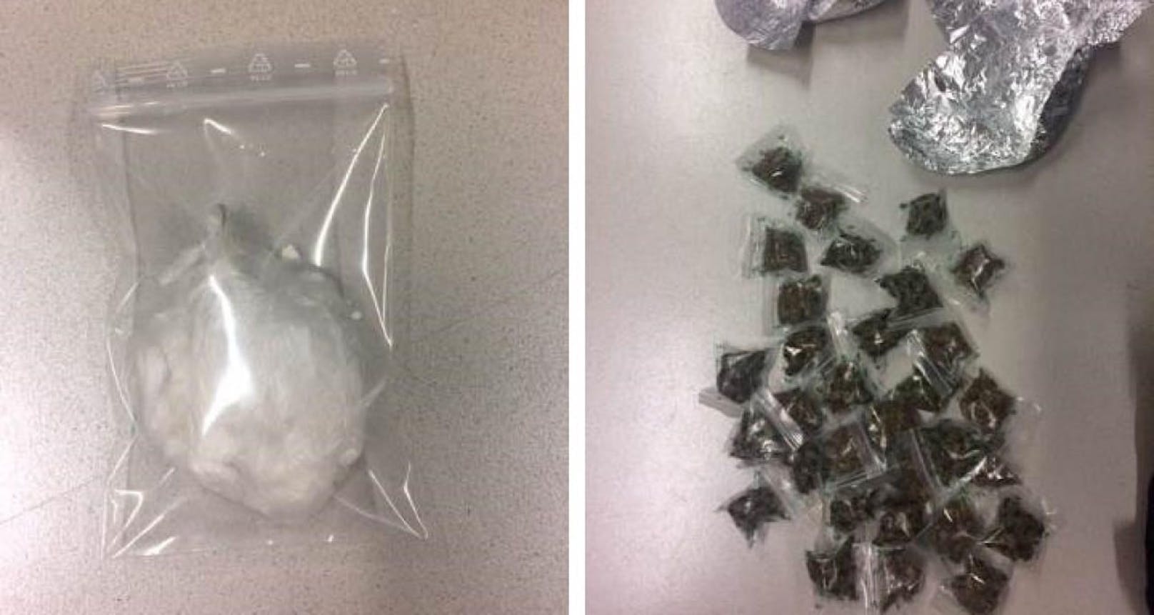 Die Beamten fanden Kokain und 900 Gramm Marihuana.