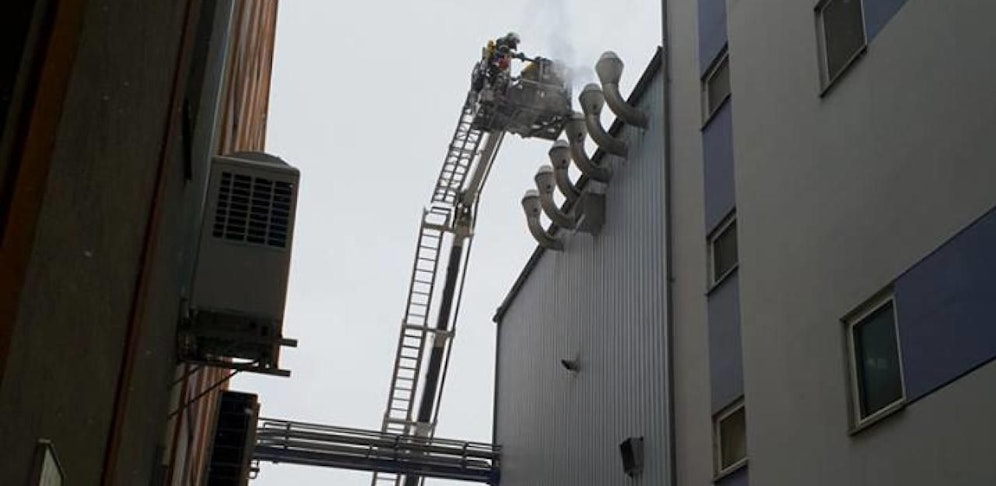 Der Brand war nicht leicht zu erreichen. 