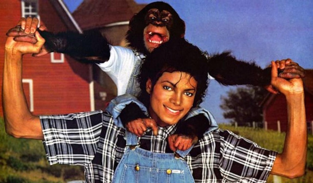 Michael Jackson mit seinem Affen "Bubbles".