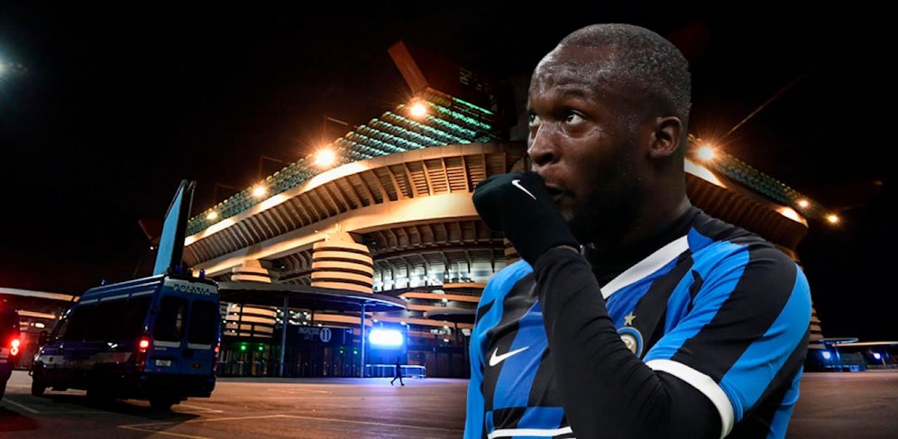 Romelu Lukaku musste im leeren San Siro ran.