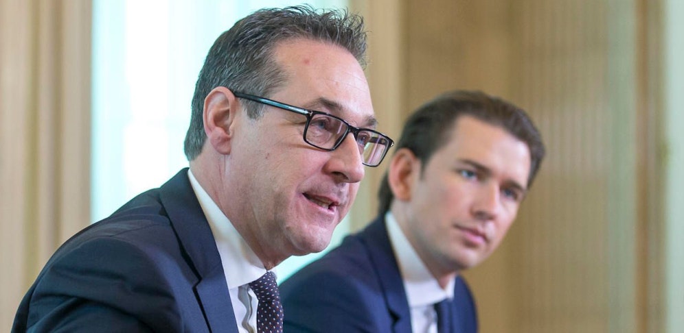 Bundeskanzler Sebastian Kurz (ÖVP) und Vizekanzler Heinz-Christian Strache (FPÖ).