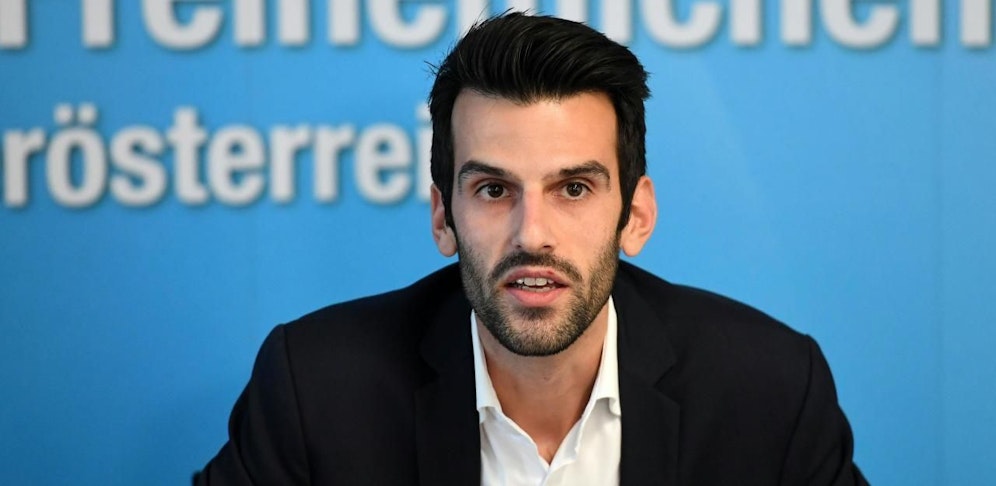 FPÖ-Spitzenkandidat in Niederösterreich und Vize-Obmann der pennalen Burschenschaft Germania zu Wiener Neustadt, Udo Landbauer.