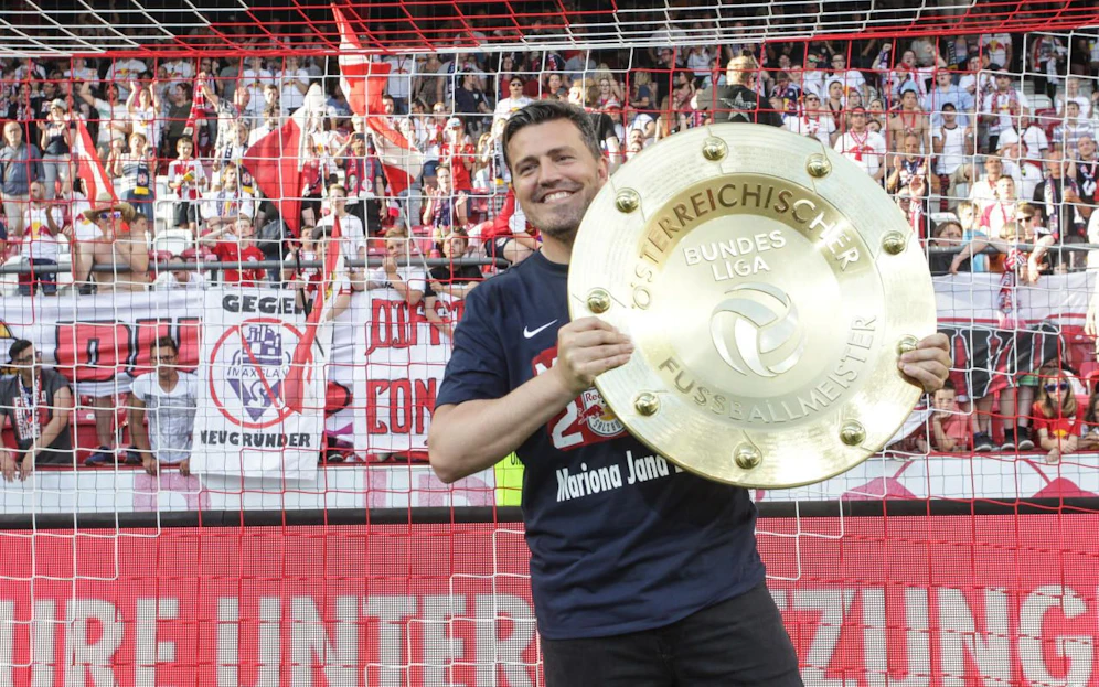 Oscar Garcia bei der Meisterfeier