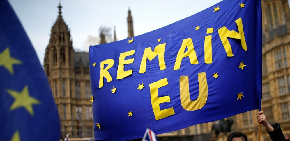 Brexit-Gegner demonstrieren fast täglich vor dem britischen Parlament in London.