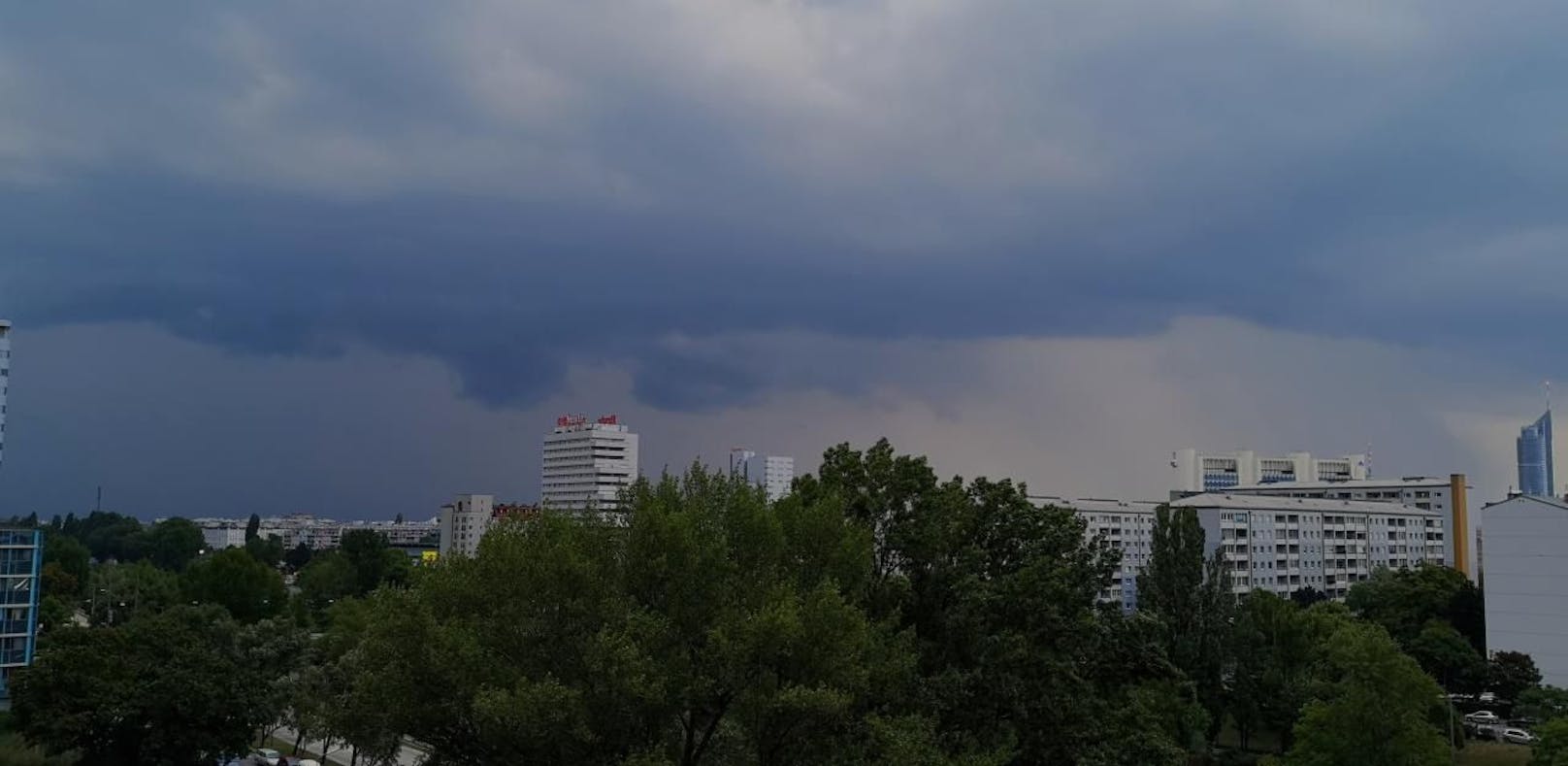 Unwetter-Alarm in Wien.