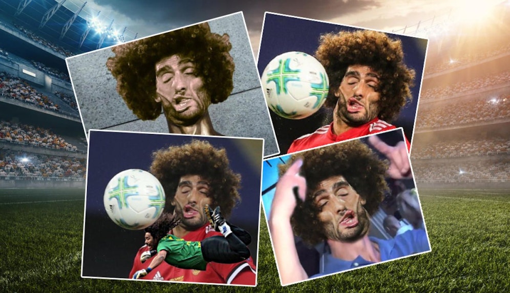 Nach dem 1:2 gegen Real hatten die Fans mit Fellaini ihren Spaß.